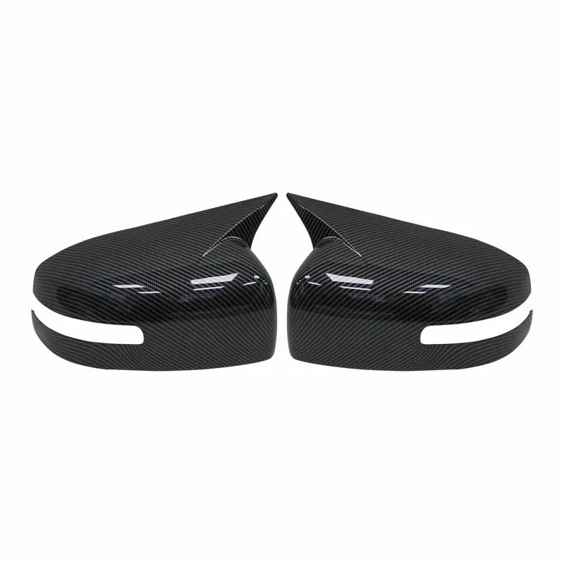 For Mitsubishi Lancer X 10 EX EVO 2013-2016 Black/Carbon Side Door Rearview Mirror Cover Cap Trim Shell Sticker Car Styling
