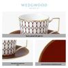 Wedgwood Gilded Crimson Teacup and Saucer Set