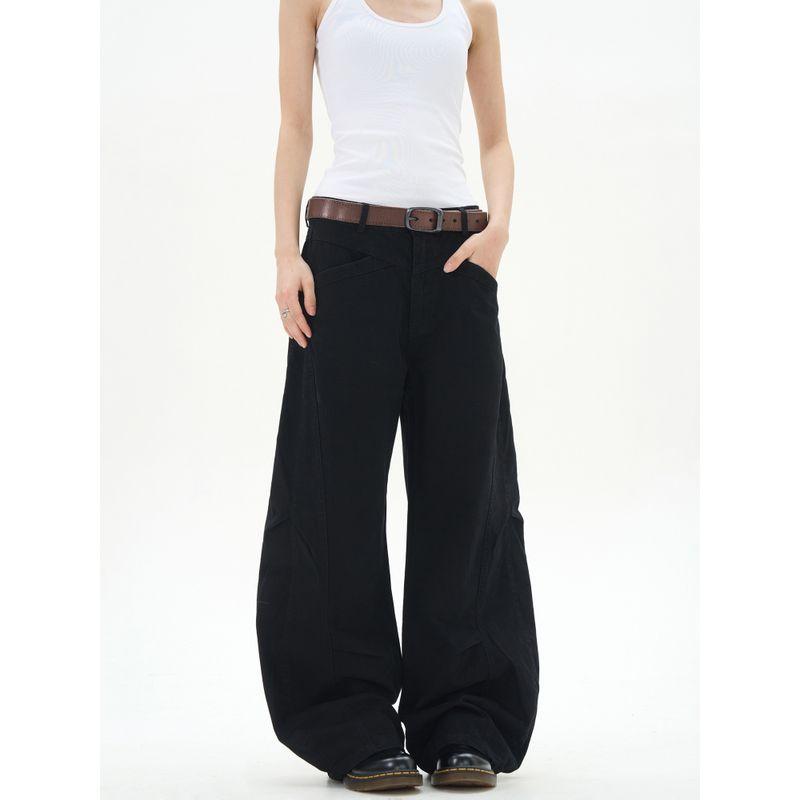 Kisko American Retro Distressed Three-Dimensional Deconstructed Army Green Scimitar Pants Unisex Design Loose Straight Pants