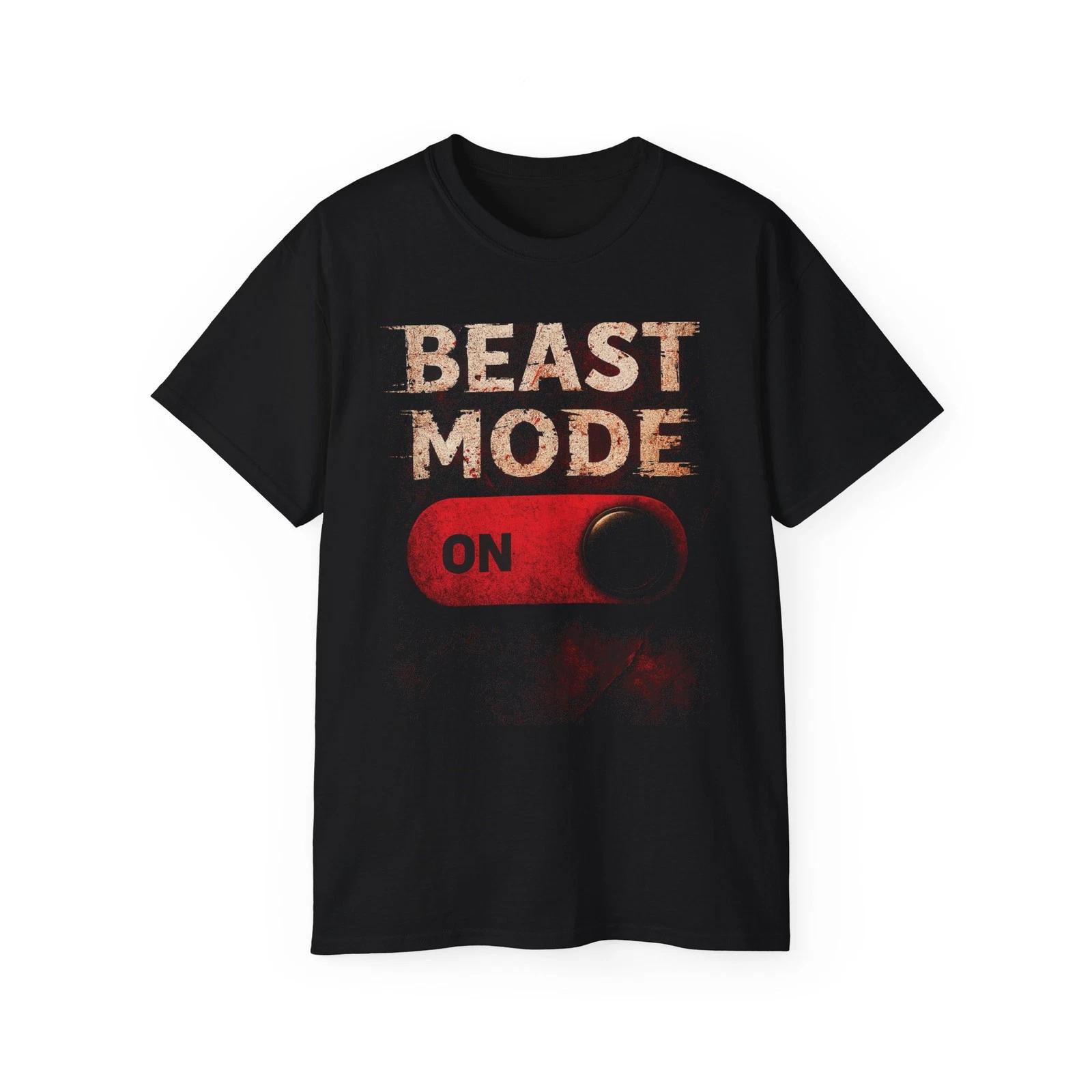 

Beast Mode ON Unisex Cotton Tee, Workout Shirt, Fitness Tee, Gym Apparel, XL