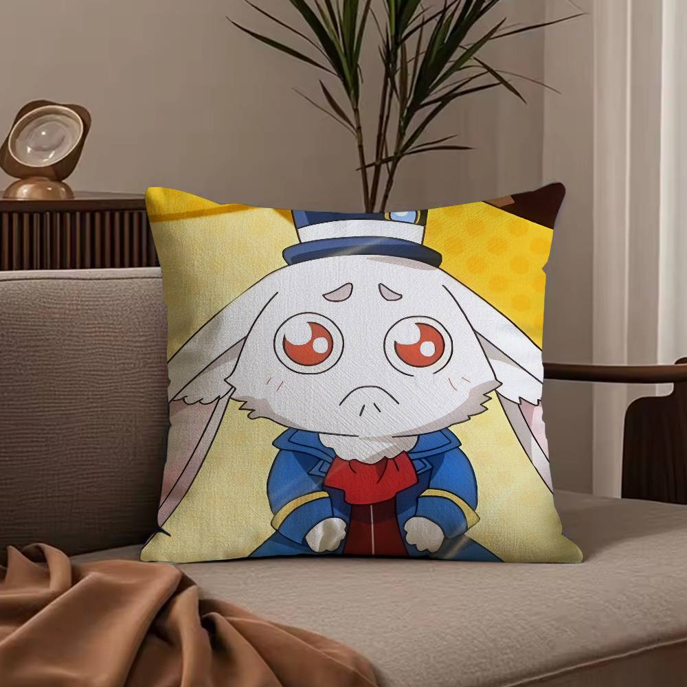 Anime S-Shangri-La Frontier Pillow Case Anti-dustmite Pillowcase Invisible zipper silky short plush Sofa cushion cover