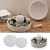 Round Candle Tray Silicone Mold Cement Flower Pot Candle Deep Tray Mold DIY Concrete Storage Bowl Handmade Resin Mold Home Decor
