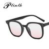 Pure & Sexy Blush Sunglasses: Black Frame, No-Makeup Effect, Slimming Design, Trendy Women's Eyewear