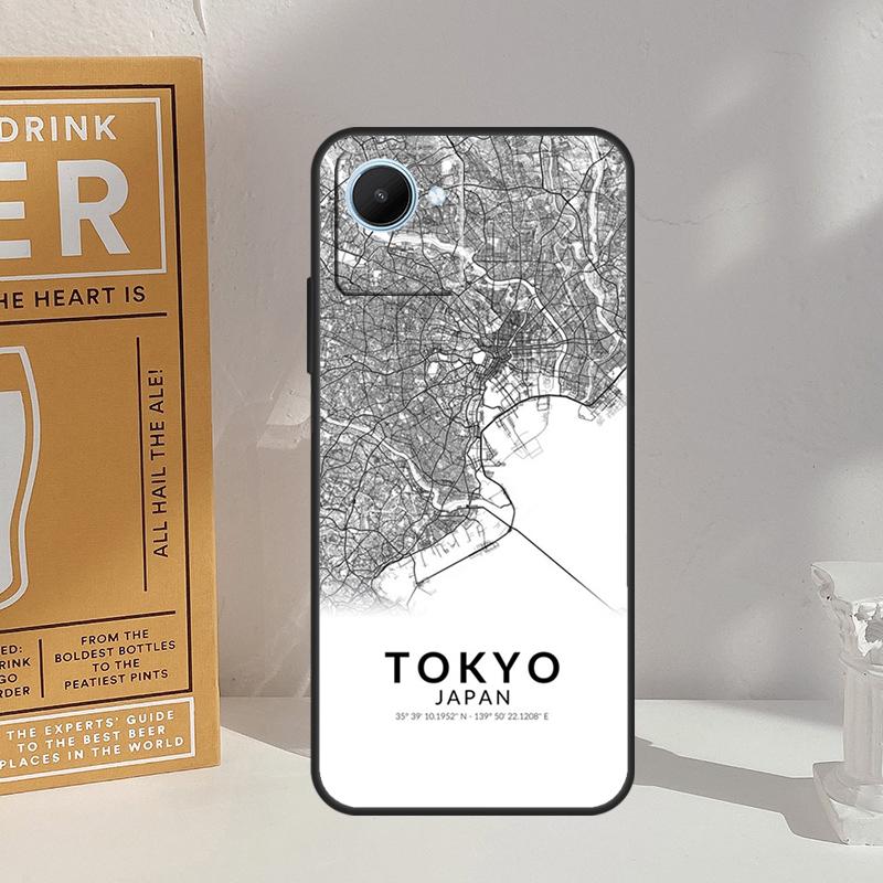 London Country Sketch City Map For Realme GT 7 Pro GT 6 6T 5 C67 C61 C55 C53 C51 C21Y C25S C75 10 11 12 13 14 Pro Plus Case