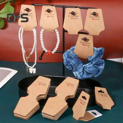 100/200 Pcs Bracelet Display Cards Self-Adhesive Jewelry Packaging Selling Card Necklace Keychain Hanging Displays for Chokers Bracelets Earrings