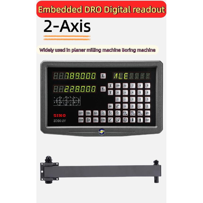 SINO SDS6-2V Dro 2 Axis Digital Readout Display TTL Signal 100V to 240V for Lathe Milling CNC Boring Machines