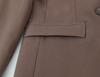 European Style Double-Breasted Padded Shoulder Suit Jacket & Zippered Tapered Pants Set