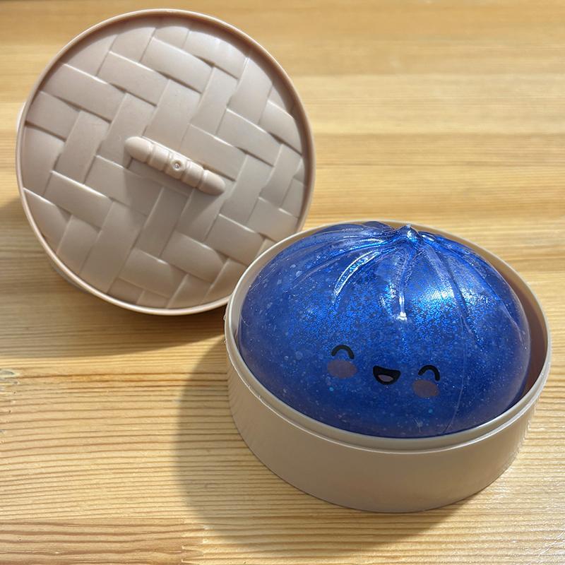 Glitzer-Knödel Squishy Stressball Spielzeug Knödel Anti-Stress Fidget Spielzeug Simulation Essen Squishies Weicher Knete-Ball zum Quetschen Geschenk