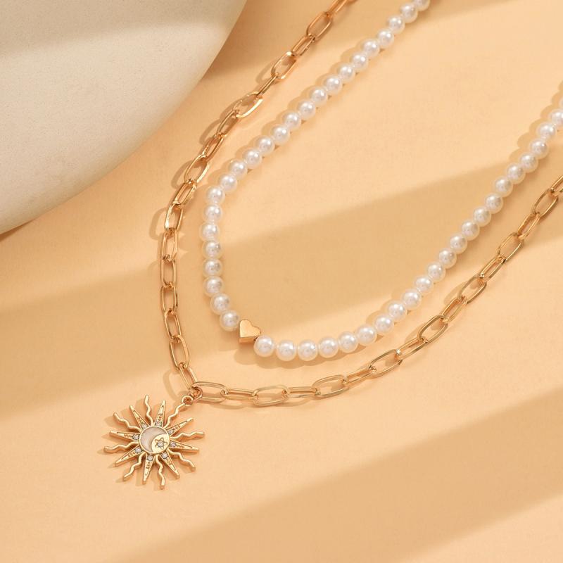 Bohemian Shell Chain Clavicle Necklace  Rice Beads Multi Layered Necklace Summer Sexy Beach Jewelry Gifts