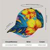 1 pièce d'un chapeau de soleil léger présentant un motif floral hawaïen coloré - Il est doté d'une boucle réglable pour un ajustement sûr, ce qui