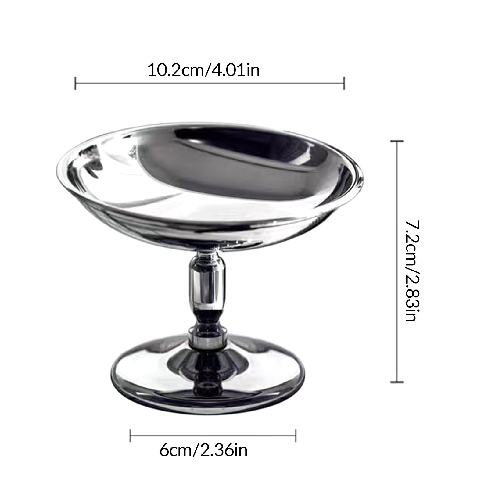 304 Stainless Steel Pudding Bowl Yogurt Cup High Footed Dessert Cup Korean Style Ice Cream Ice Hockey Cup Milkshake Cup Bowl серебряный