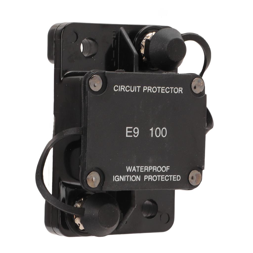 Circuit Breaker Automatic Reset 1/4in Stud 32V 100A IP67 Waterproof for Boat RV Truck Battery