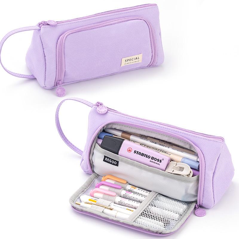 Cute 3-Layer Large Capacity Backpack Pencil Case for Primary School Girls - Multifunctional and Portable Stationery Bag