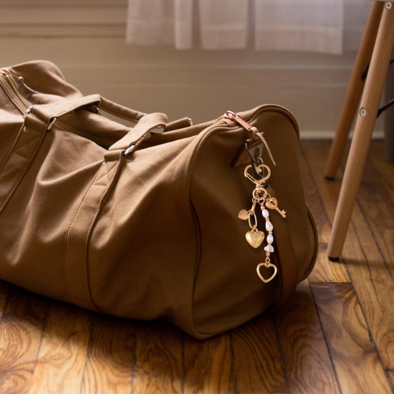 Perlen Herz Anhänger Schlüsselanhänger Zubehör stilvoll Legierung Freundschaft Schmuck Elegant Valentinstagsgeschenk Für Sie