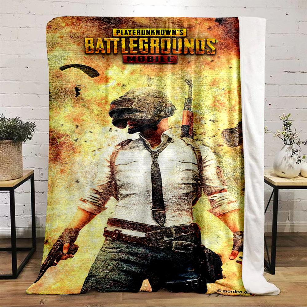 PlayerUnknown's Battlegrounds Theme Blanket Flannel blanket for bedroom, living room, sofa, and nap sofas.