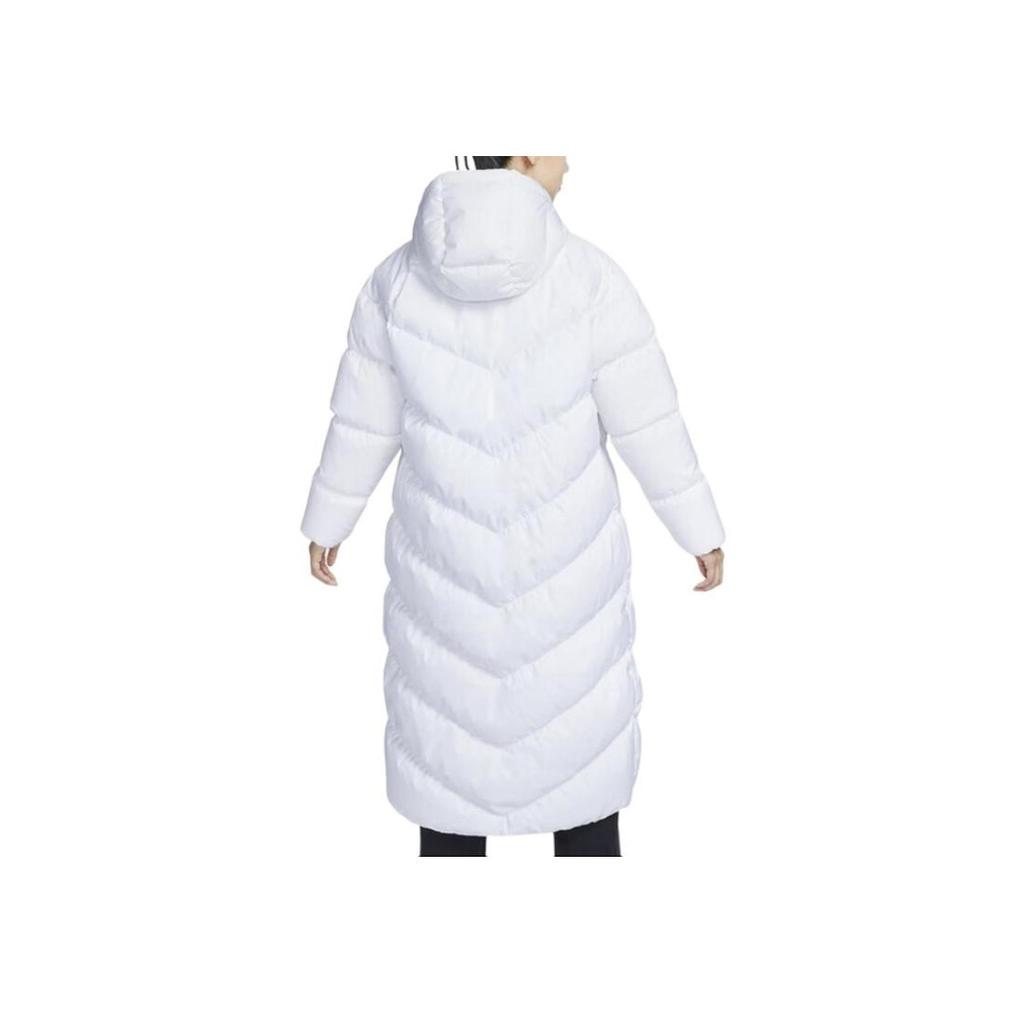 Nike Solid Color Warm Hooded Windproof Down Jacket Women Outerwear White HF7894-100