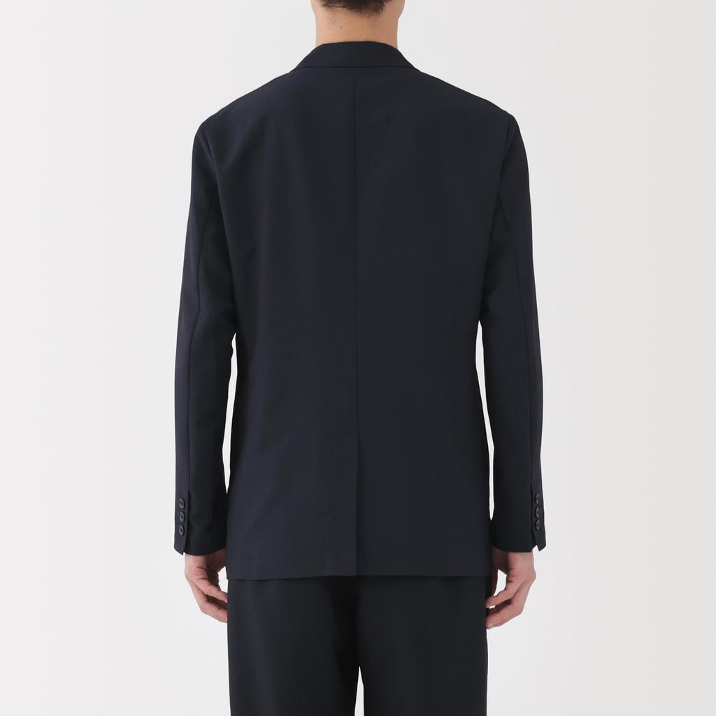 MUJI Men's Breathable Stretch Jacket AD0XGA5A Black, Size L