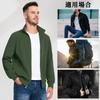 Jacket Plain Golf Wear Outerwear Windproof Zip Up Jacket Light Jacket Thin Jumper Outdoor Military Jacket Green Green L [KEFITEVD] Men's