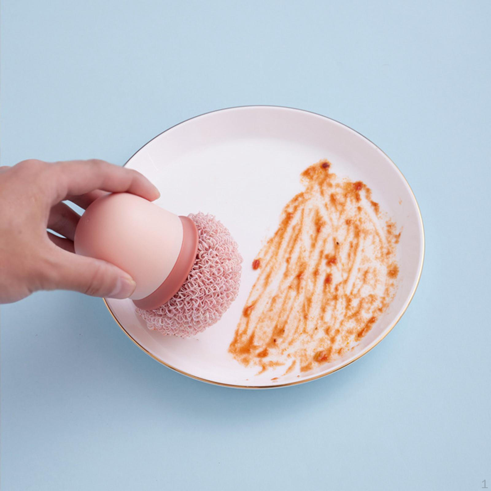 

Щетка для мытья посуды, щетка для чистки кастрюль, портативная многофункциональная щетка для мытья посуды, бытовая розовый