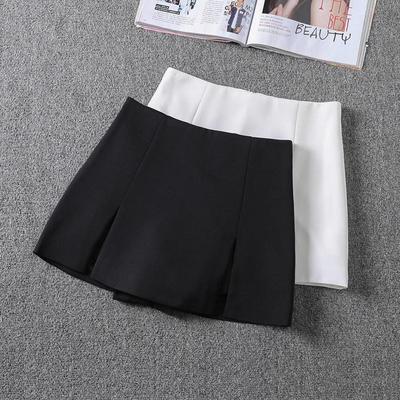 Dames A-lijn rok met hoge taille en split - Lente/Zomer Anti-blootstellingsmode in effen kleuren