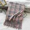 High End Couple Imitation Cashmere Small Plaid Scarf Autumn and Winter Tassel Warm Scarf Fashion Versatile Shawl