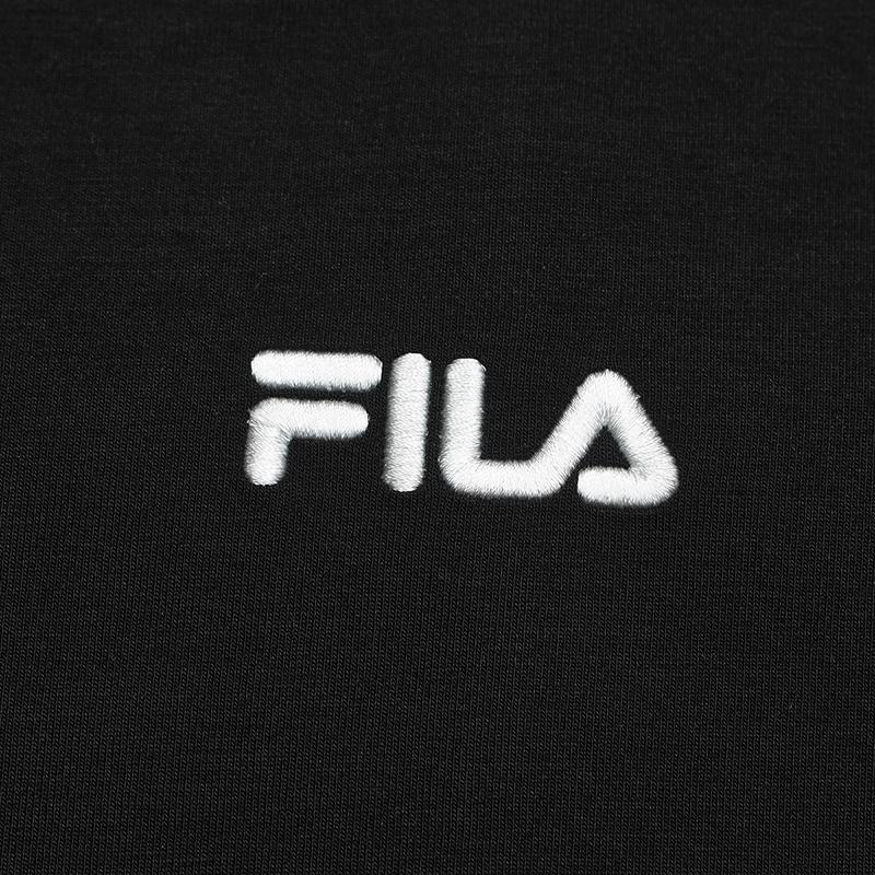 FILA Original Color Block Edge Fashion Simple Classic Retro Casual Versatile Comfortable Round Neck Slim Short Sleeve Dress F51W629301FBK