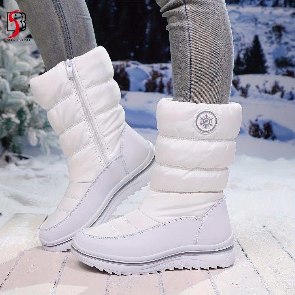 New Winter Warm Boots, Extended Plush Boots, Anti Slip and Windproof Thickened Version, -40 Degree Women's Mid and Long Boots, Durable Boots