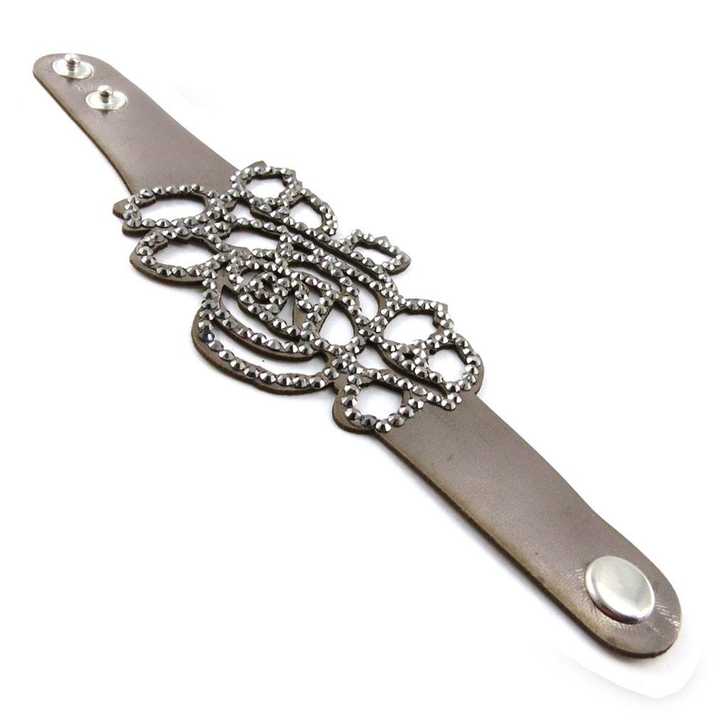 Les Trésors De Lily [J1160] - Gray 'Sissi' Designer Bracelet