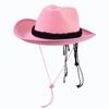 Western Cowboy Hats Wear Resistant Rolled Brims Felt Hat Eye Catching for Show