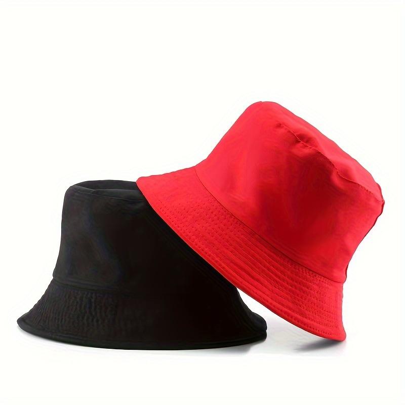 Unisex Reversible Bucket Hat With Double-Layered Fabric For Sun Protection
