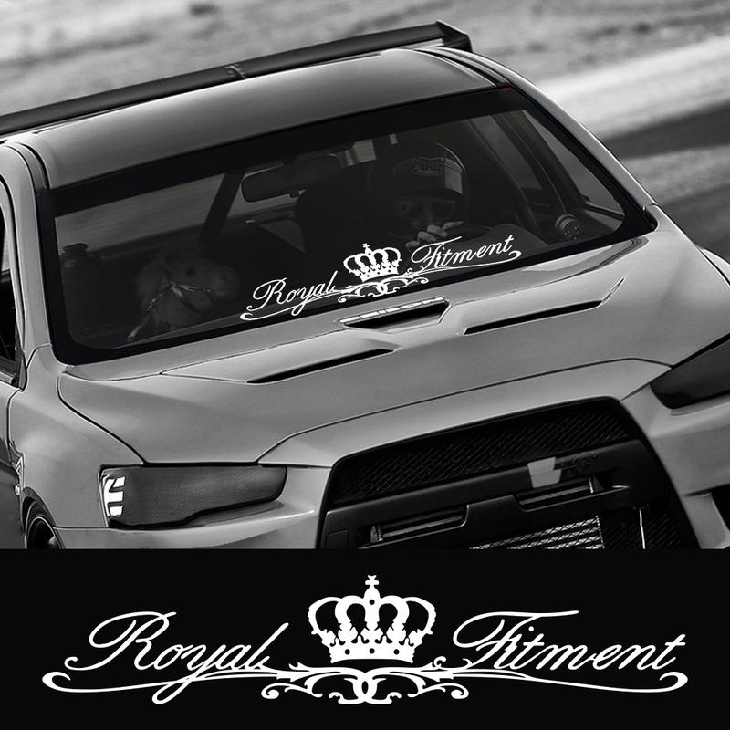 Universal Car Front Windshield PVC Sticker Crown Vinyl Decal - DIY Auto External Tuning Accessories for Stylish Vehicle Decor