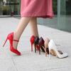 Big Size  Women Pumps Fashion Round Toe Patent Leather 12cm High Heels Spring Summer Office Lady Shoes