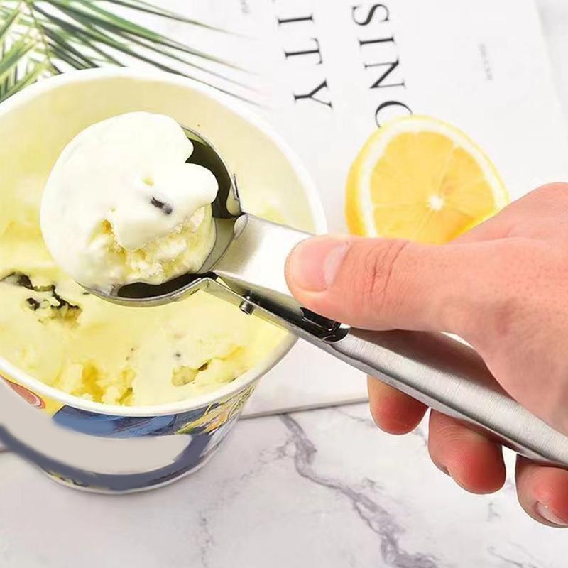 Stainless Steel Ice Cream Scoop And Scooping Tool, Multi-Functional Ice Cream Scoop And Scooping Tool, Ice Cream And Fruit Scoop