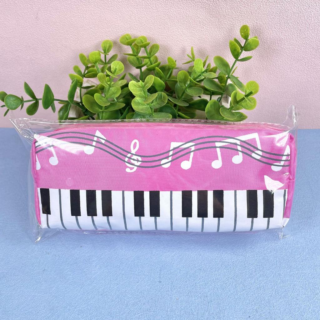 Music Notes Piano Keyboard Pencil for Case Large Capacity Pen Bags Stationery Office School Student Gifts Back To School