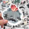 63PCS Ancient Style Ink Wash Stickers - Elegant Chinese Art for Decorating Notebooks, Phones & DIY Projects AnimeWorlds Store