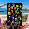 Among Us Print Beach Towel, Versatile Lightweight Absorbent Beach Towel for Pool Surf Yoga Bathroom, Perfect Birthday Holiday Gift