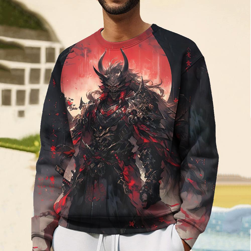 2024 Ghost Samurai  Print Sweatshirt Hoodies For Mens Spring Oversized Hoodie Fashion Hip Hop Unisex Pullover Male Clothing 5XL