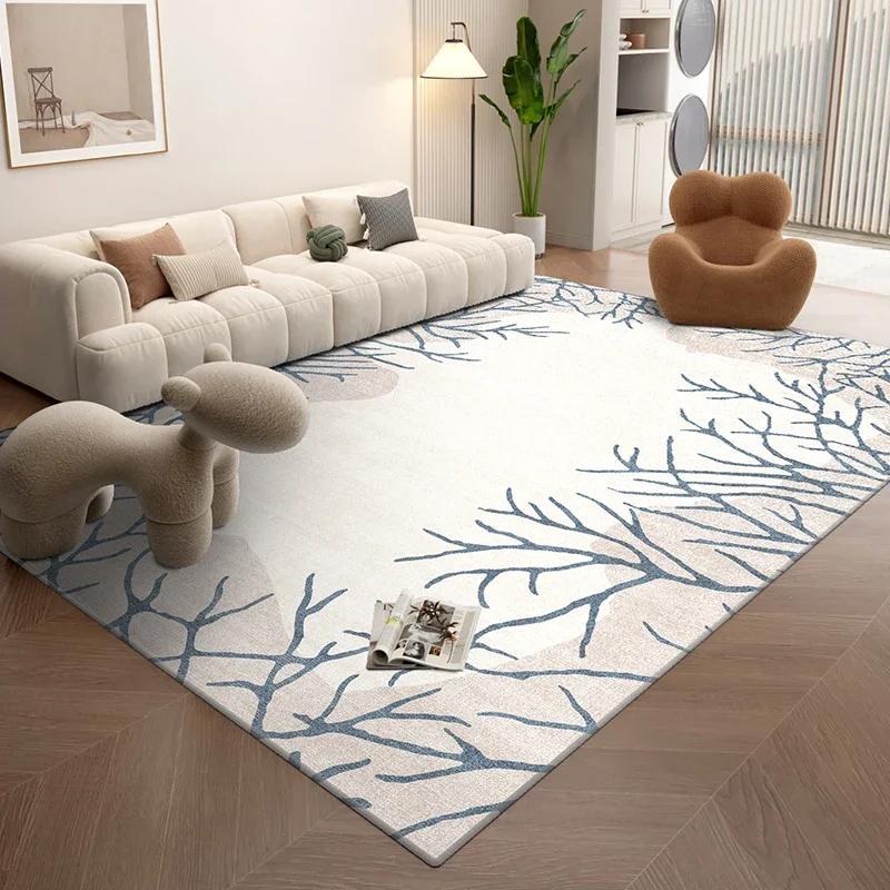 Nordic Style Textured Area Rug for Living Room Bedroom Oversized Machine Washable Non-Slip Soft Floor Mat