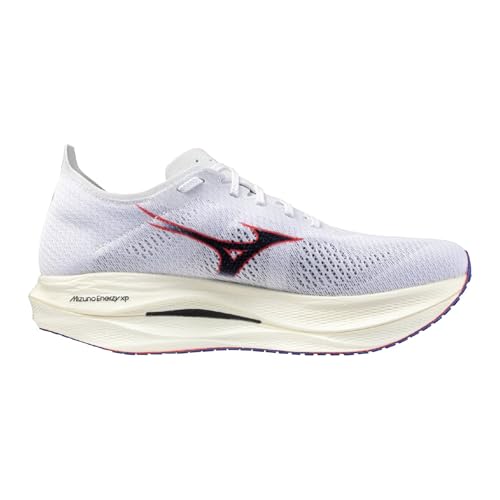 Mizuno Wave Rebellion Pro Low Running Shoes, White, Navy, and Pink, Size 26.5 cm, 2E
