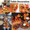 Autumn Pumpkin Decor Set: Realistic Mini Pumpkins, Pinecone & Maple Leaves