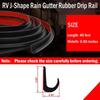 Silicone Rubber RV Rain Gutter 1/5/6M Weather Stripping Heavy Duty Drip Rail  Roof Car Truck Boat