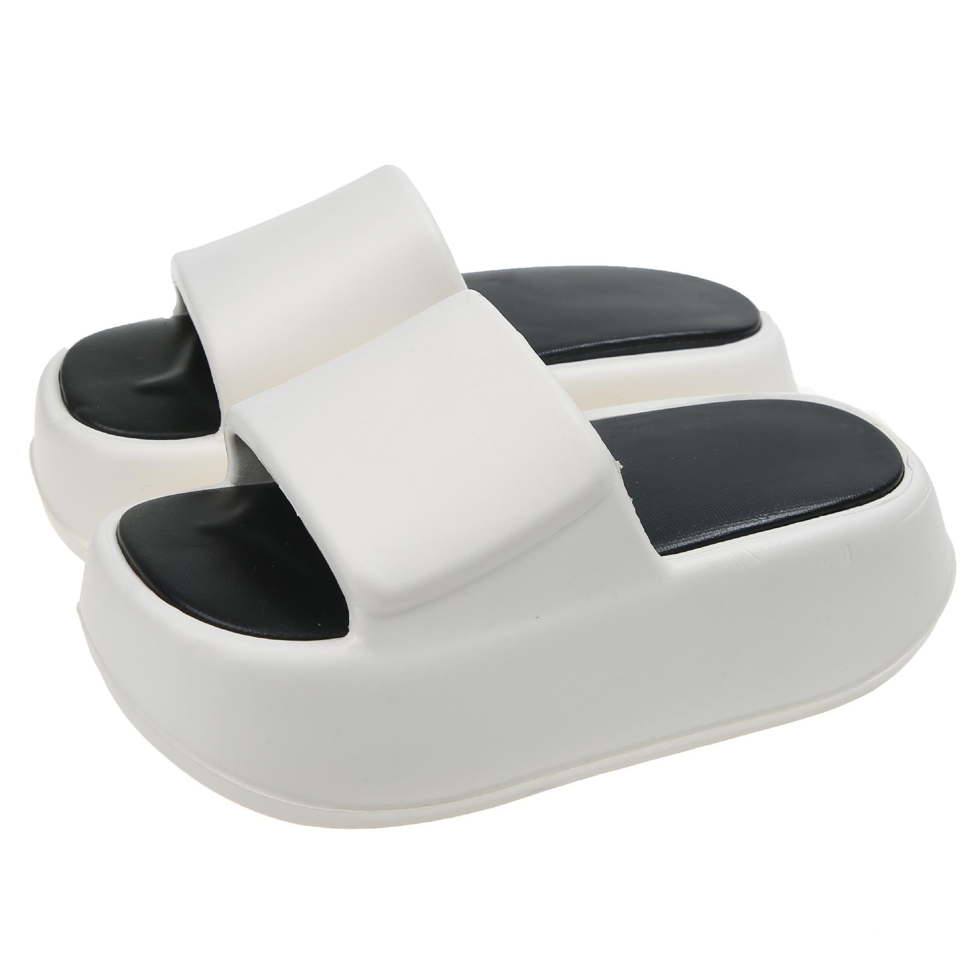 

Високі тапочки на плоскій формі, жіночі м’які масивні туфлі з EVA, жіночі туфлі-мюлі на високому каблуці 7 см, жіночі вуличні тапочки на платформі CN 36-37