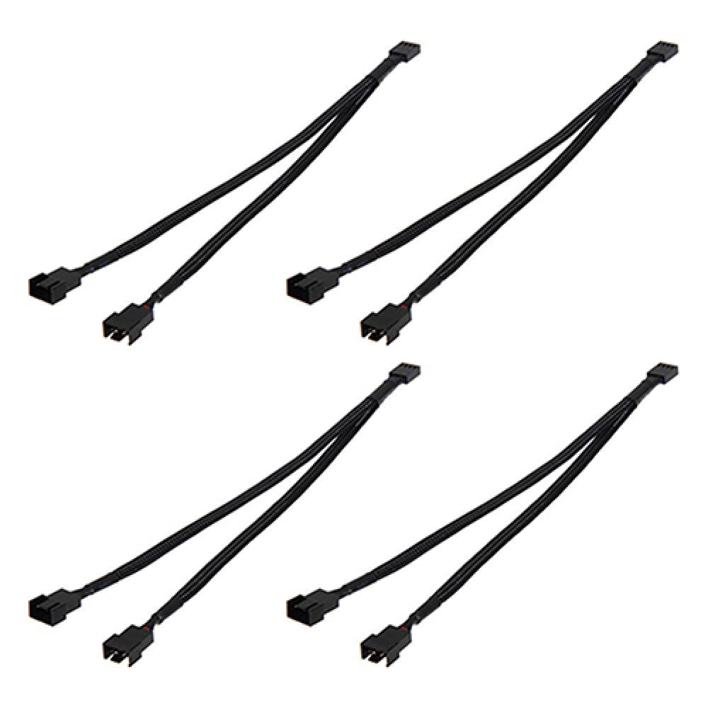 

4 Pcs 4Pin PWM To Dual PWM Computer Case Fan Splitter Adapter Cable чёрный