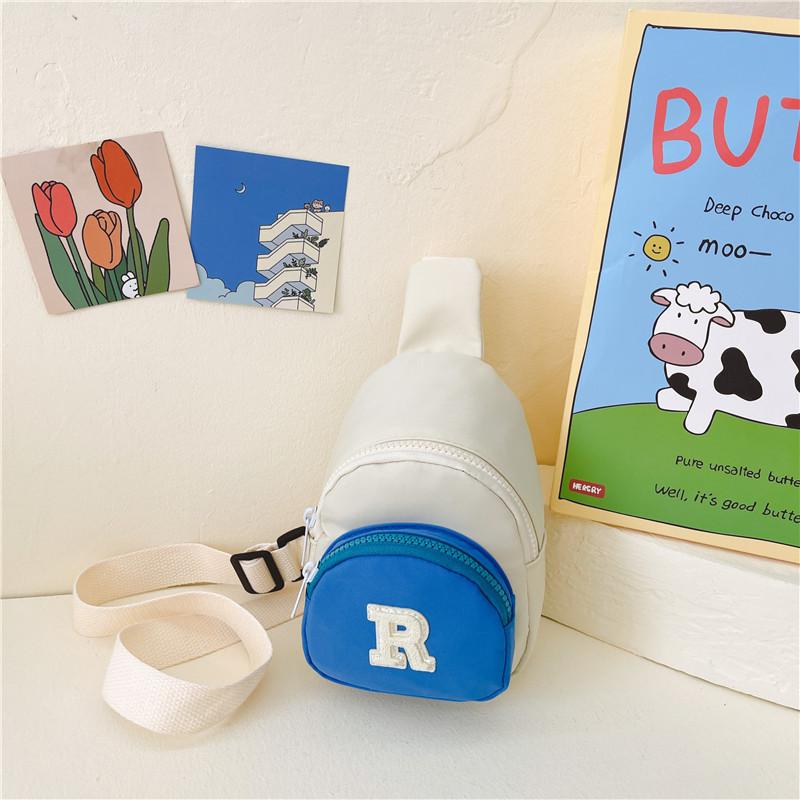 Trendy Nylon Children's Sling Bag With Colorful Letter Prints For Boys And Girls