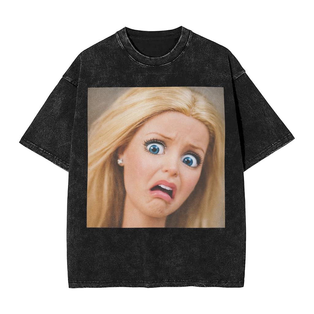 Disgusted FACE Meme Washed T Shirt Streetwear Hip Hop Vintage TShirts Tees Unisex Women Short Sleeve Harajuku