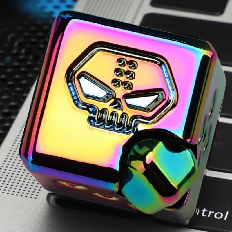 Topmix Edc Cube Fidget Spinner Spinning Top Antistresse Dice Tip Antistresse Metal Gyro Decompression Cool Things Desk Gadgets Adhd