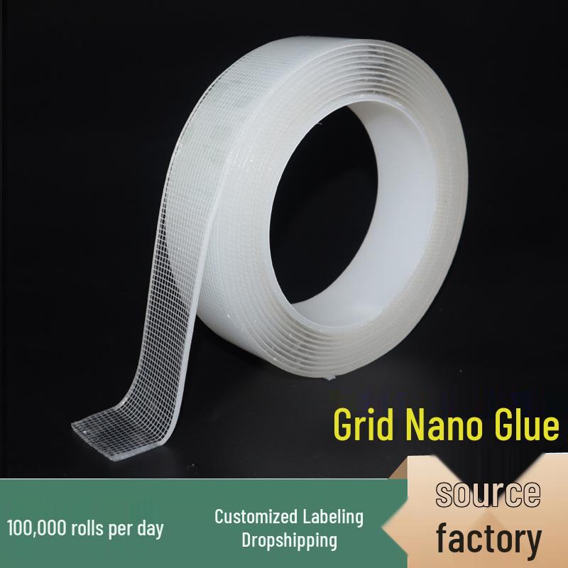Nano Mesh Transparent Double-Sided Acrylic Tape - Strong, Waterproof, and No-Trace Adhesive.