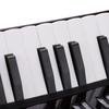 Toy Mini Accordion for and Beginners At Home with Strap Accordion, 17-Key, 8-Bass Accordion, Piano, Music, Playing, Practice, Easy-to-Use (Black)