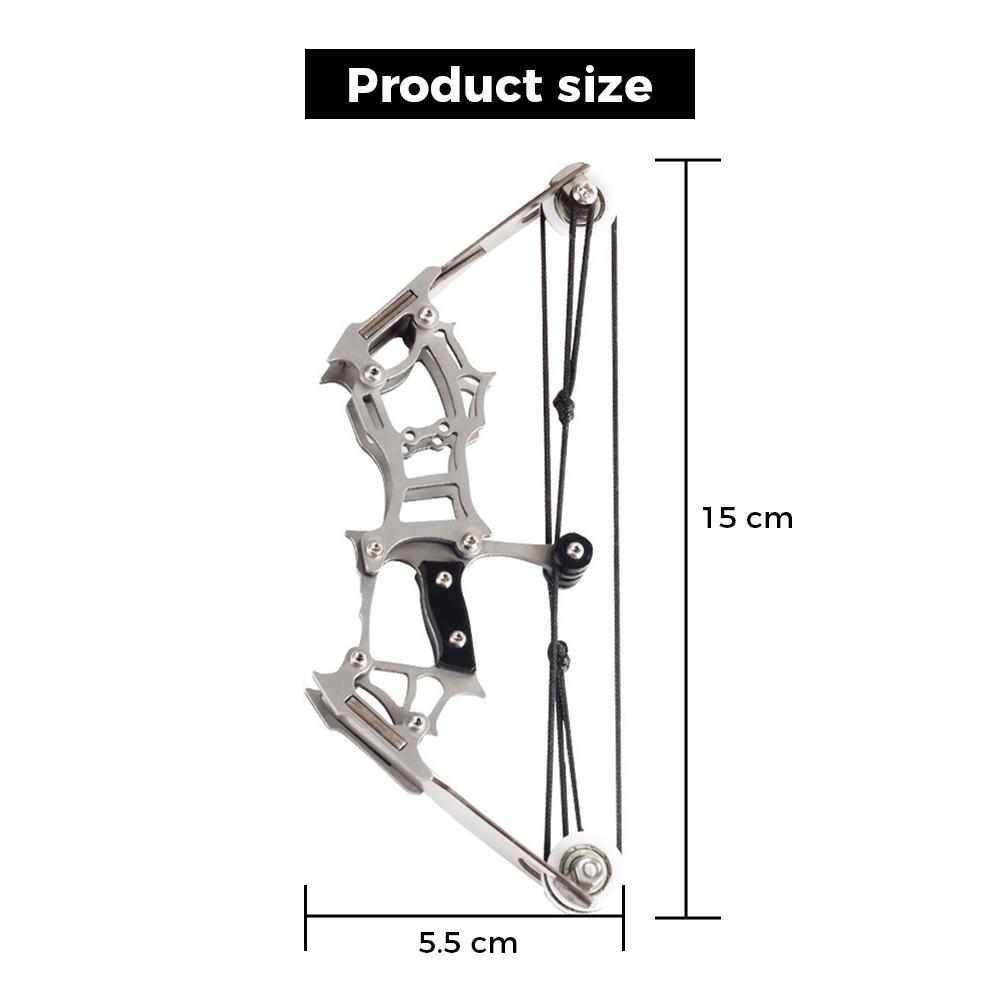 Mini łucznictwo zabawka ze stali nierdzewnej pasujący łuk zabawka dekompresyjna kryty odkryty łucznictwo akcesoria do ćwiczeń
