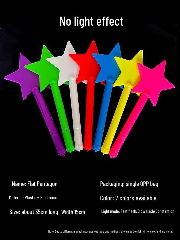 Kinder Leuchtstab Stern Requisiten - Fluoreszierende Konzertunterstützung Fünfzackiger Stern Leuchten